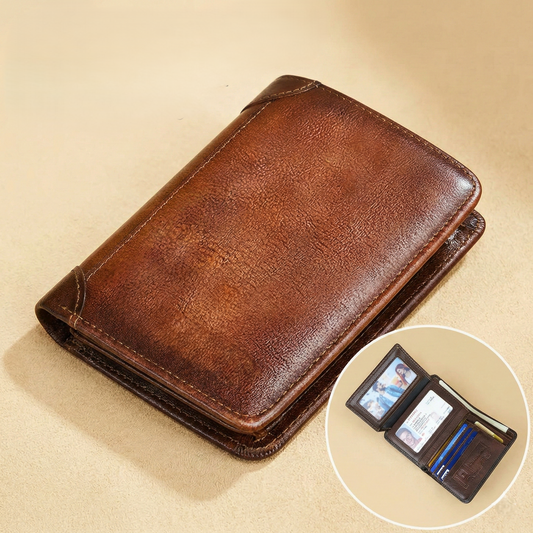 Tannery™ – Handmade Genuine Leather RFID-Blocking Wallet for Men + 50% OFF