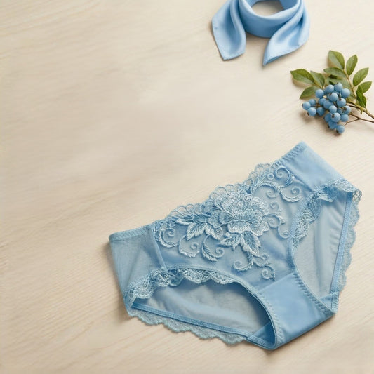 Gossamer™ – Embroidered Floral Lace Mesh Panties for Women + 50% OFF