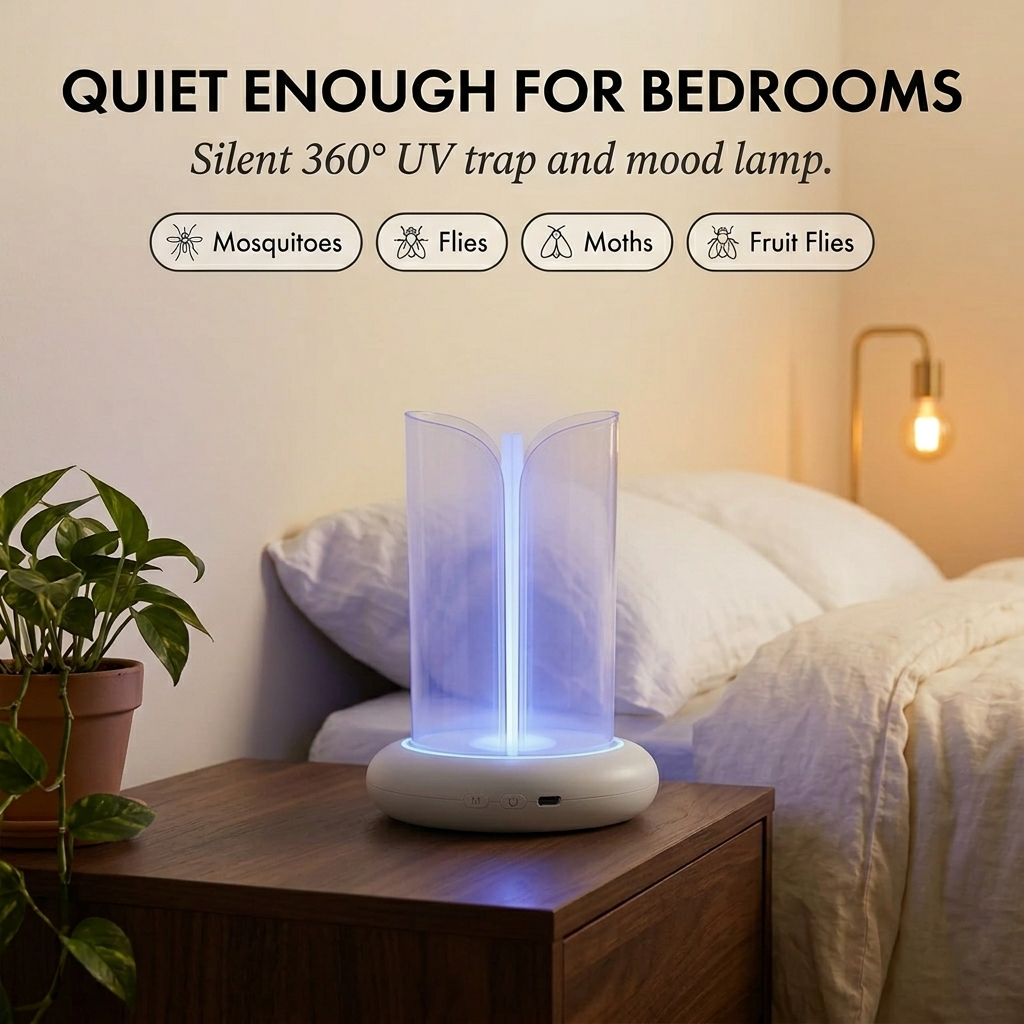 Hushlight™ – Silent 360° UV Mosquito Trap with 8-Color Mood Light +50% OFF