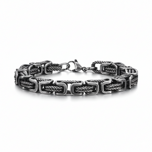 Temper™ – 8mm Braided 316L Stainless Steel Bracelet for Men + 50% OFF