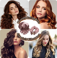 The AuraSatin Heatless Curls - Salon Curls Overnight, Zero Heat Damage + 50% OFF
