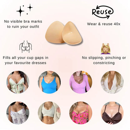 The StayPut Bra Insert - A 2-Cup Boost That Stays Put + 50 % OFF