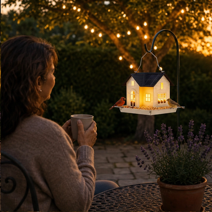 Wrenmere™ – Solar Lantern Metal Bird Feeder with Warm LED Glow + 50% OFF