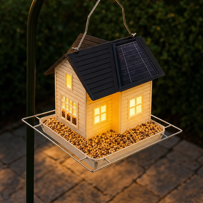 Wrenmere™ – Solar Lantern Metal Bird Feeder with Warm LED Glow + 50% OFF