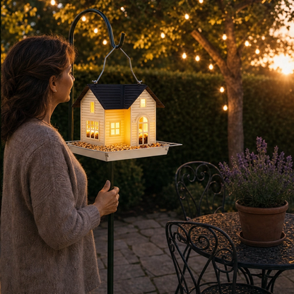 Wrenmere™ – Solar Lantern Metal Bird Feeder with Warm LED Glow + 50% OFF
