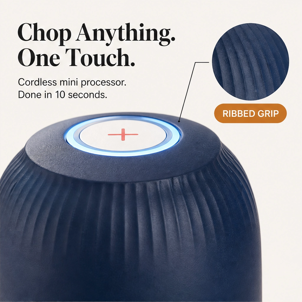 Prepwell – Cordless Rechargeable Mini Electric Food Processor + 50% OFF