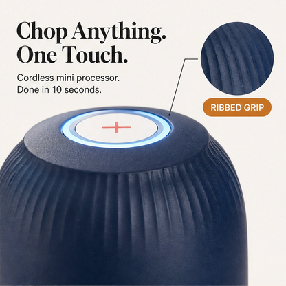 Prepwell – Cordless Rechargeable Mini Electric Food Processor + 50% OFF