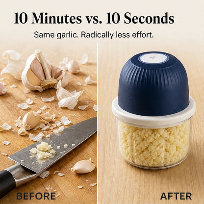 Prepwell – Cordless Rechargeable Mini Electric Food Processor + 50% OFF