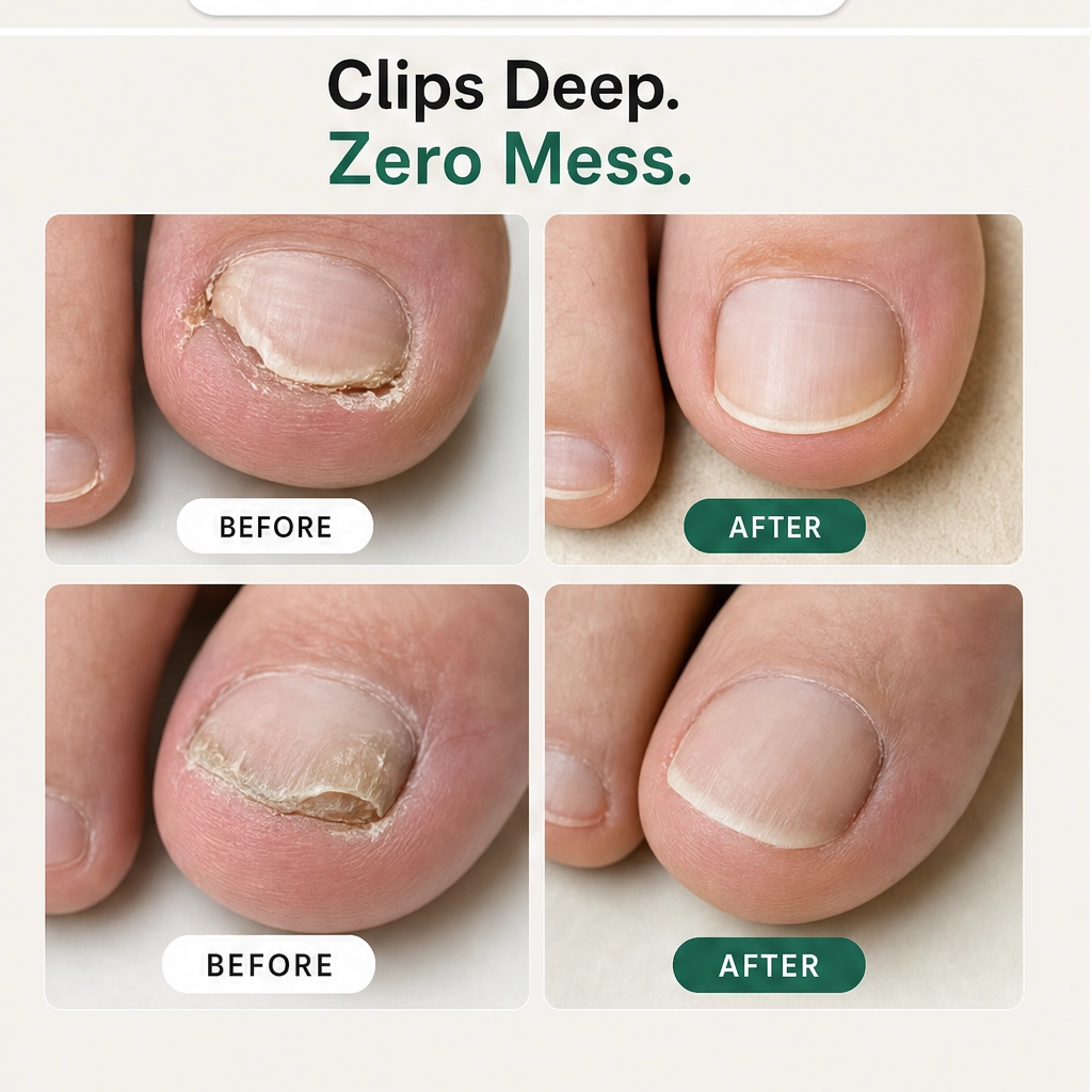 Talonix™ – Wide-Jaw Beveled Clippers for Thick & Ingrown Nails | Anti-Splash, Long Grip +Buy 1 Get 1 FREE