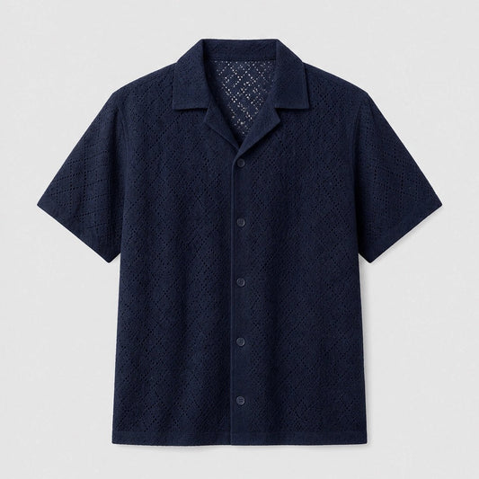 Isola™ – Breathable Open-Weave Cuban-Collar Resort Shirt for Men + 50% OFF