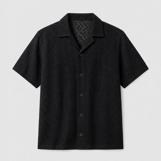 Isola™ – Breathable Open-Weave Cuban-Collar Resort Shirt for Men + 50% OFF