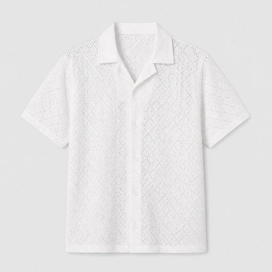 Isola™ – Breathable Open-Weave Cuban-Collar Resort Shirt for Men + 50% OFF