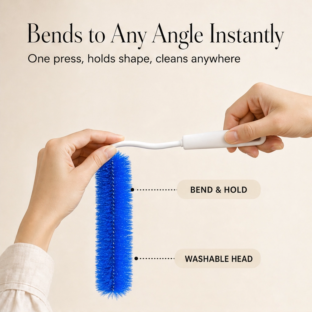 Reachly™ – Bendable Reusable Dust Brush for Fans, Blinds, Vents & Cars + 50% OFF