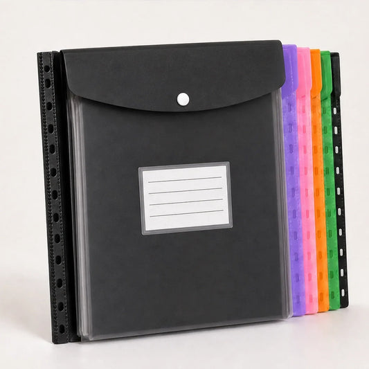 Stowren™ – Side-Opening A4 Binder Pockets with Snap Closure + 50% OFF
