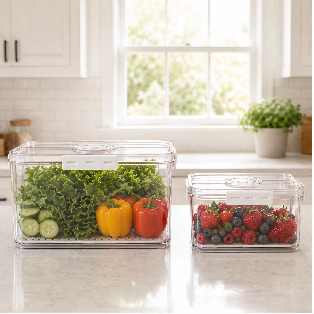 Crispen™ – Produce Saver Containers with Date Timer & Drainage + 50% OFF