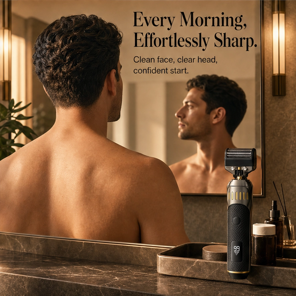 Edgecrest™ – 3-in-1 Beard, Shaver & Nose Trimmer Set with LED Battery Display + 50% OFF