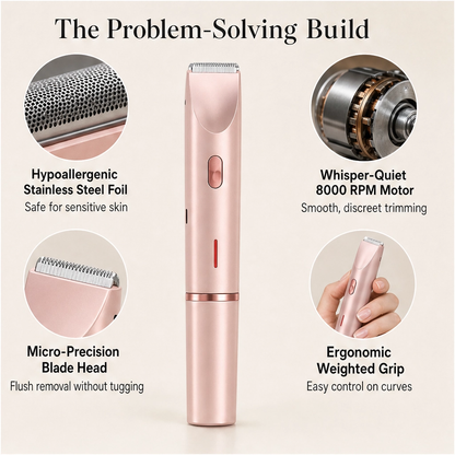 Velura™ – Painless Dual-Head IPX7 Waterproof Electric Shaver for Women + 50% OFF