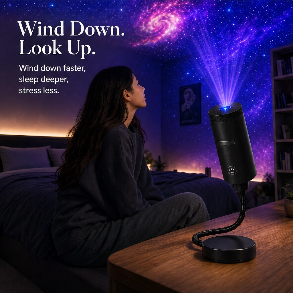 Noctera – Galaxy & Ocean HD Star Projector with 360° Head + 50% OFF