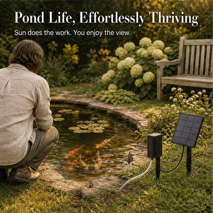 Ripplewell™ – Solar Direct-Drive Pond Aerator with Air Pump & Stone + 50% OFF