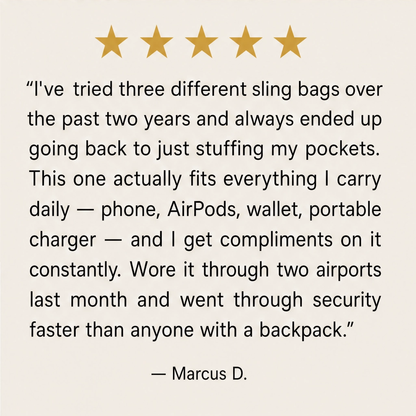 Strade™ – Minimalist Water-Resistant Crossbody Sling Bag for Men + 50% OFF