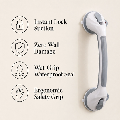 Steadwell™ – Drill-Free Suction Grab Bar with Washable Reusable Grip + 50% OFF