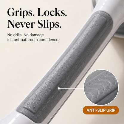 Steadwell™ – Drill-Free Suction Grab Bar with Washable Reusable Grip + 50% OFF