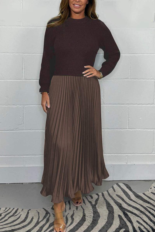The Pleat-Skirt Sweater Dress - An Elegant Outfit in One Piece + 50% OFF