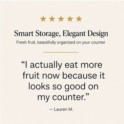 Grovely™ – Stackable Bamboo Multi-Tier Fruit Basket & Countertop Organizer + 50% OFF