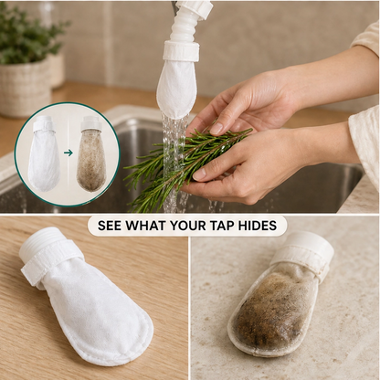 Clarivo – Slip-On Faucet Filter for Rust & Sediment, No-Tool Install (50 Pack + 10 Straps) + 50% OFF
