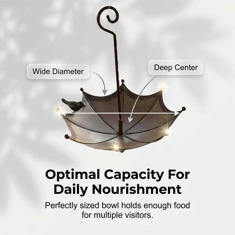 Wrenholm™ – Vintage Umbrella Bronze Bird Feeder & Bath +50% OFF