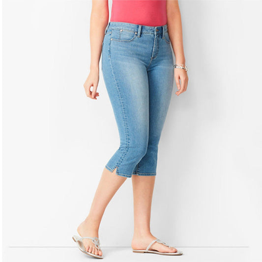 Lithea™ – Stretch Denim Mid-Rise Capri Jeans for Women + 50% OFF