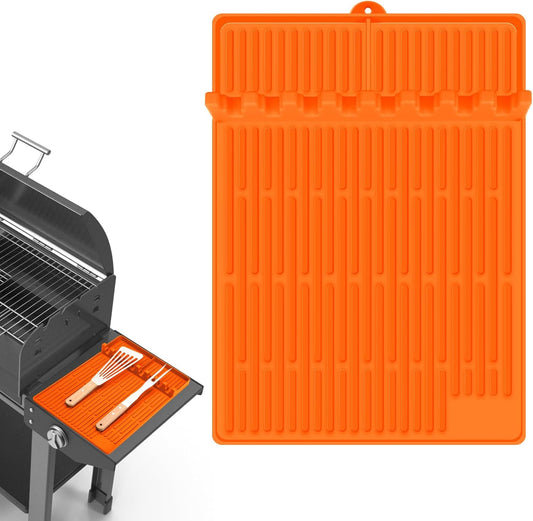 DripDock™ – Heat-Resistant Silicone Utensil Mat with Built-In Drip Tray + 50% OFF