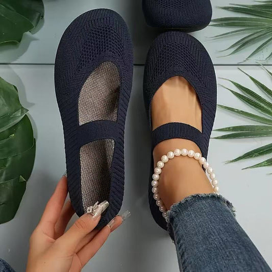 Driftwell™ – Breathable Knit Cushioned Slip-On Flats for Women + 50% OFF